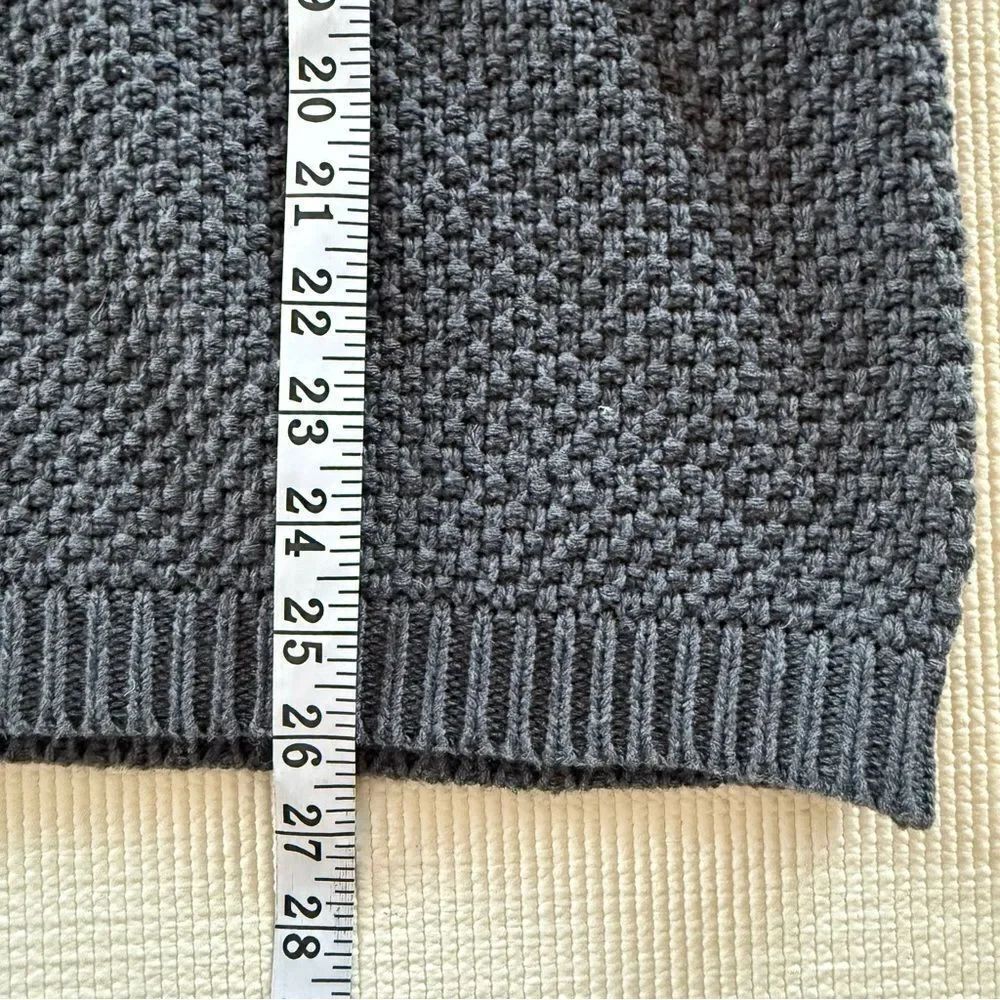 POL 💎 New Gray Cable-knit Sweater Hoodie Medium/Heavy Rare Detailing Warmth NWOT - Picture 14 of 16